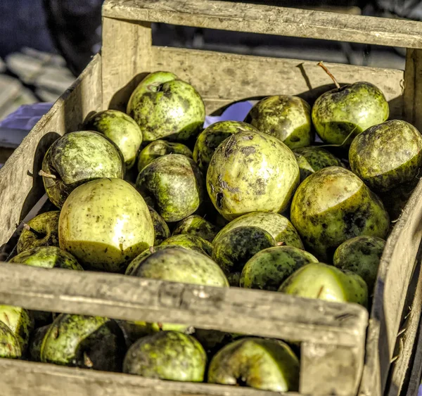 Detail Des Apfels Auf Dem Markt Italien — Stockfoto