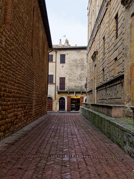 Sehr Schöner Blick Auf Pienza Ein Mittelalterliches Dorf Val Orcia — Stockfoto