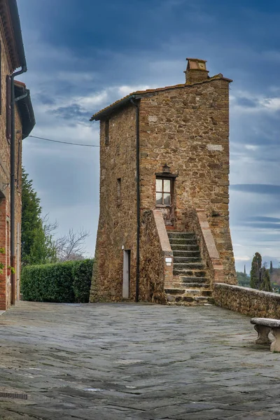 Nagyon szép kilátás San Quirico d 'orcia — Stock Fotó