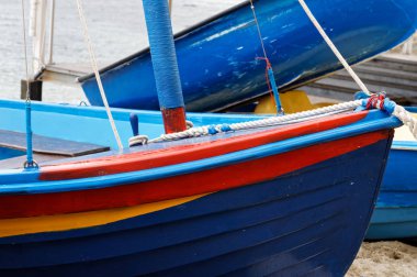 boat in the silent bay of sestri levante