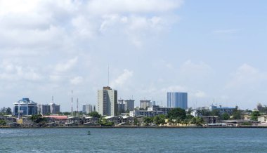 very nice view of lagos in west africa clipart
