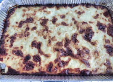 Benim evimde lezzetli ev yapılmış pirinç pastası