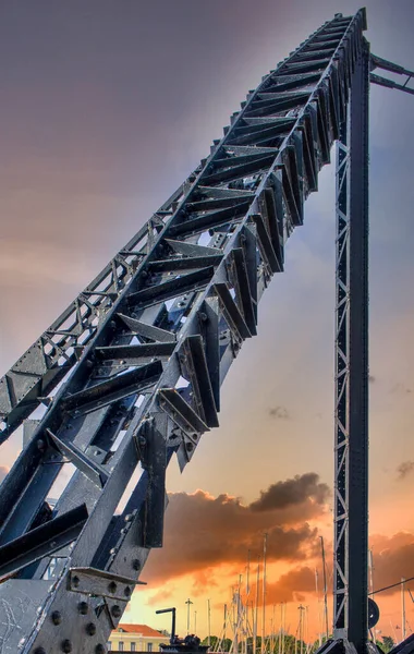 Detail Eines Alten Krans Hafen Von Marina Belem — Stockfoto