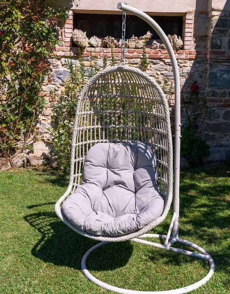 hammock chair in a summer garden