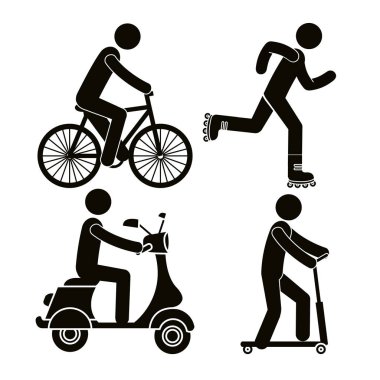 bir grup insan farklı etkinlikler yapıyor