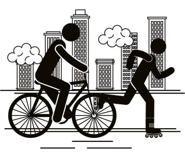 Şehirdeki bir grup insan