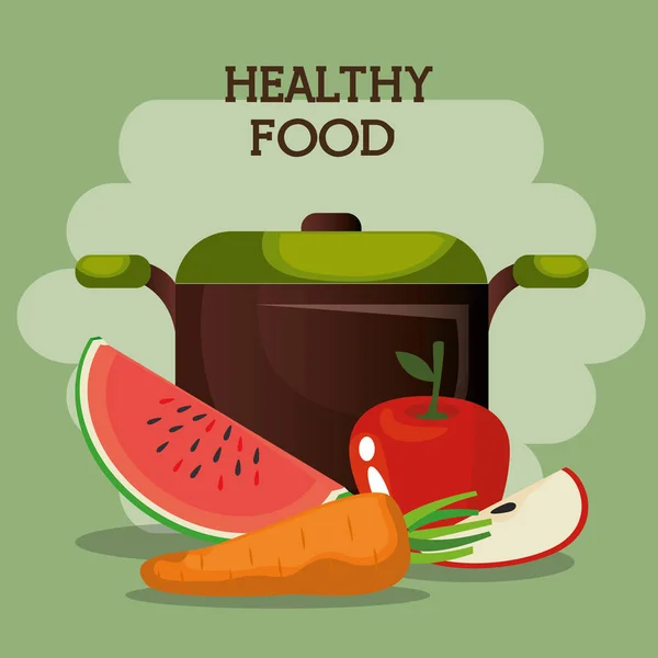 Frukt och grönsaker hälsosam mat — Stock vektor