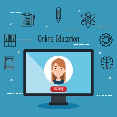 bilgisayar masaüstü elektronik eğitimi kullanarak öğrenci