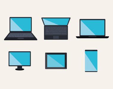 elektronik aygıtları Icons set