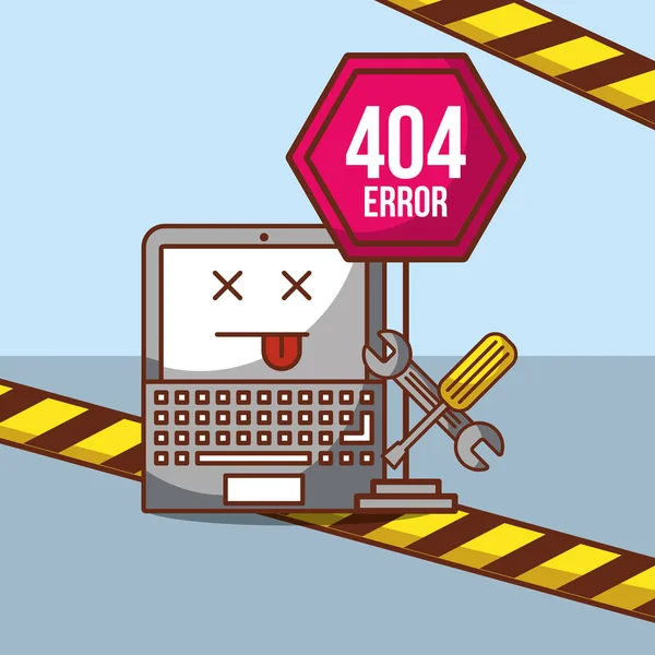 404 Fehlerseite nicht gefunden — Stockvektor