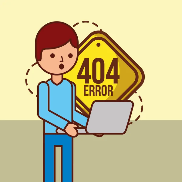 404 Fehlerseite nicht gefunden — Stockvektor