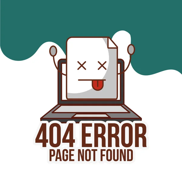 404 Fehlerseite nicht gefunden — Stockvektor