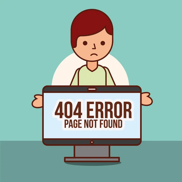 404 Fehlerseite nicht gefunden — Stockvektor