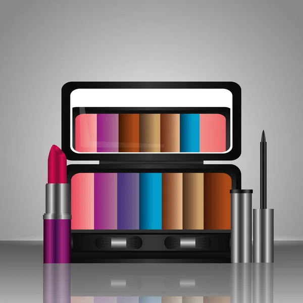 Maquillaje de cosméticos relacionados — Vector de stock