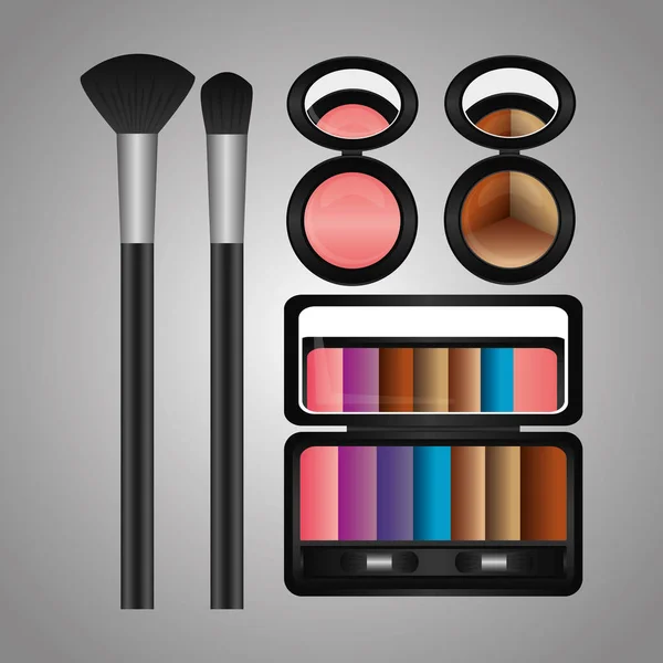 Cosmetics makeup related — Stock Vector