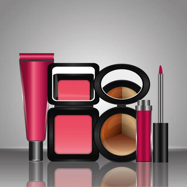 Cosmetica make-up gerelateerde — Stockvector