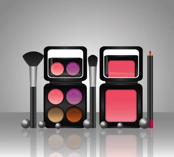 Cosmetics makeup related — Stock Vector