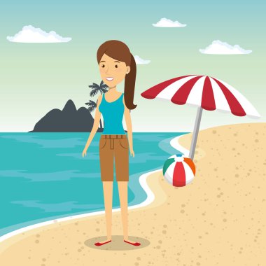 plaj karakter kadında