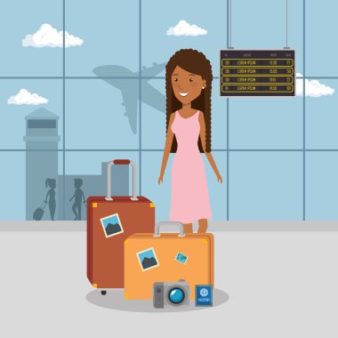 Havaalanındaki kadın Gezgin