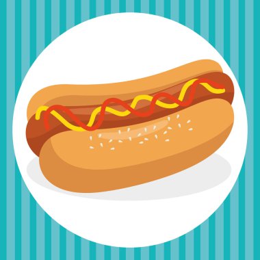 Sosisli sandviç hızlı yemek menüsü