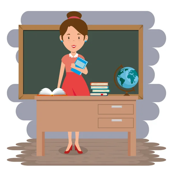 Kobieta nauczyciela w klasie — Wektor stockowy