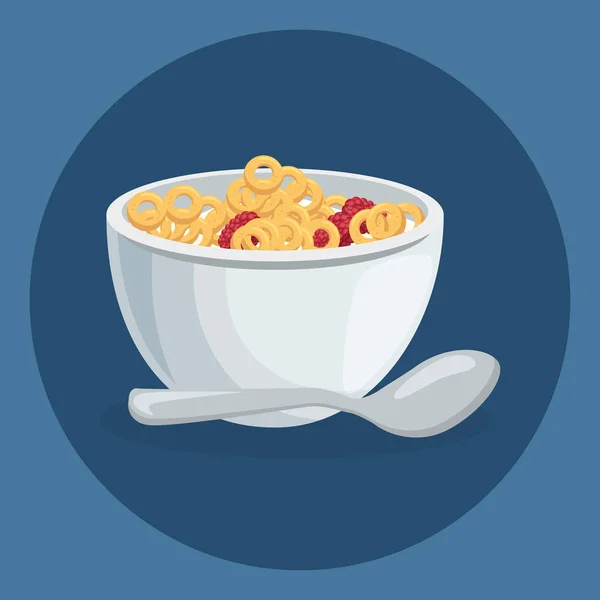 Cornflakes heerlijk eten ontbijtmenu — Stockvector