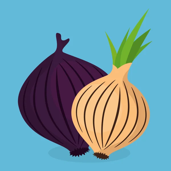 Свіжа цибуля овочева іконка — стоковий вектор