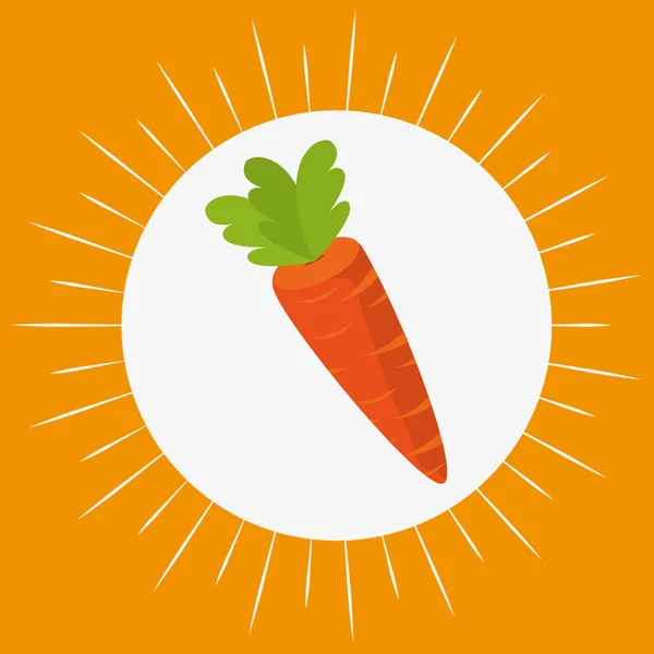 Menu de legumes de cenoura fresca — Vetor de Stock