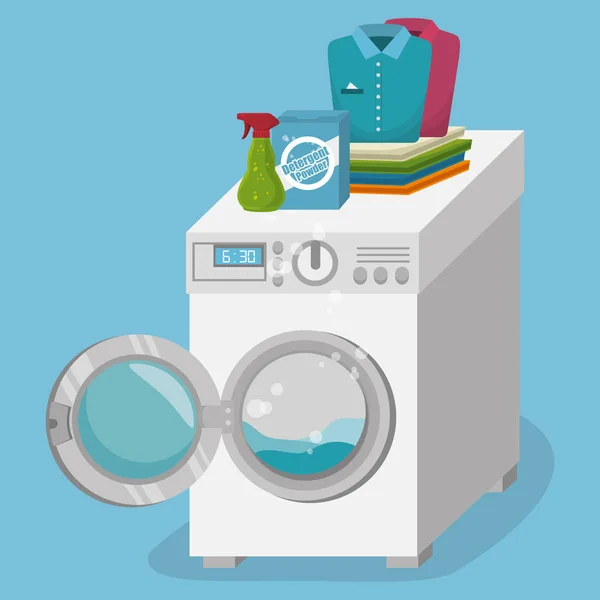 Laundry service set icons — Stock Vector