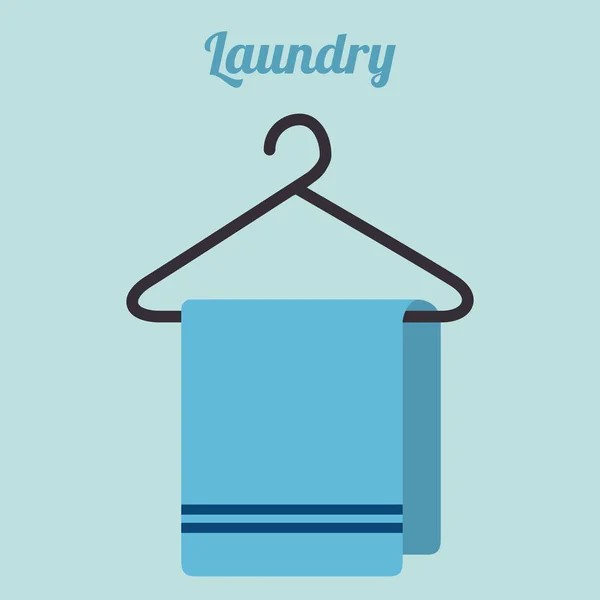 Toalha pendurado serviço de lavandaria —  Vetores de Stock