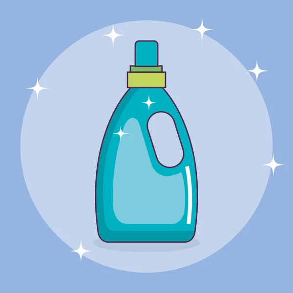 Servicio de lavandería botella detergente — Vector de stock