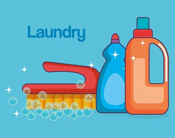 Servicio de lavandería conjunto de iconos — Vector de stock