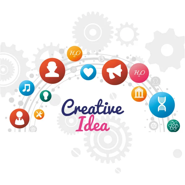 Creative ideas set icons — стоковый вектор