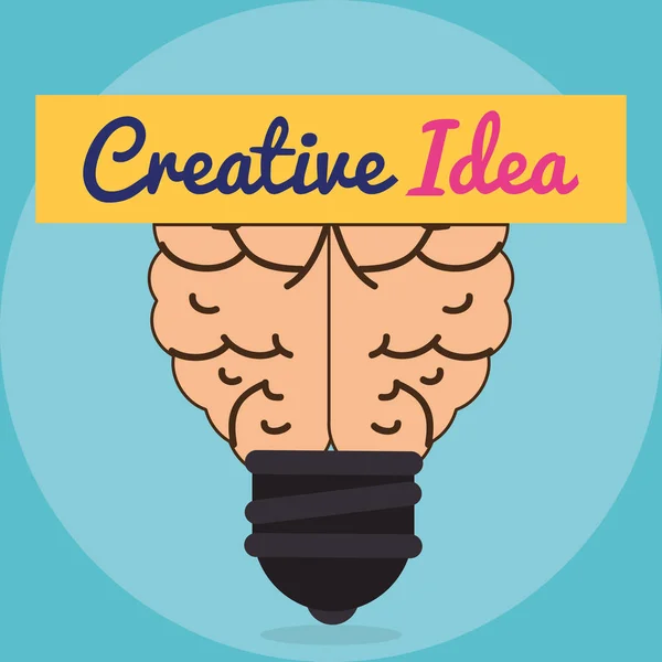 Concepto de idea de cerebro creativo — Vector de stock