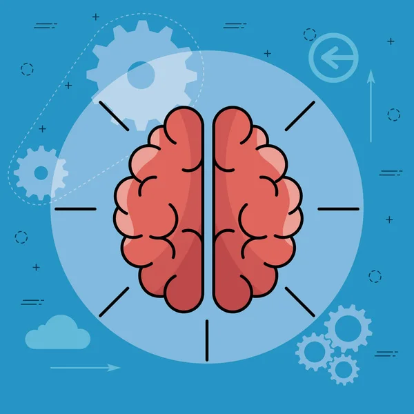 Concepto de idea de cerebro creativo — Archivo Imágenes Vectoriales