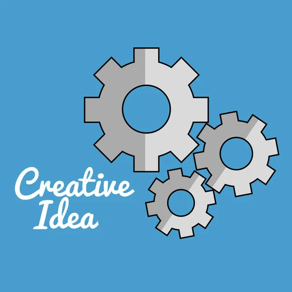 Engranajes máquina ideas creativas — Vector de stock