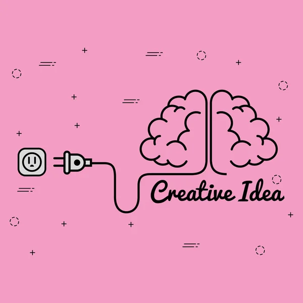 Concepto de idea de cerebro creativo — Vector de stock