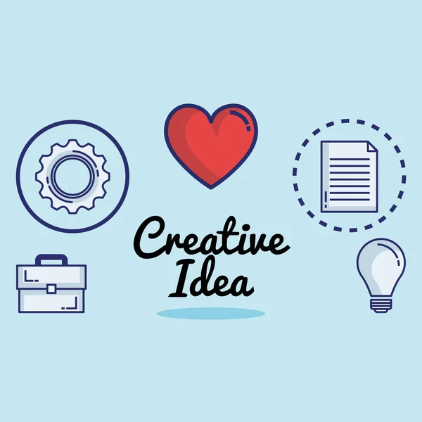 Las ideas creativas establecen iconos — Vector de stock