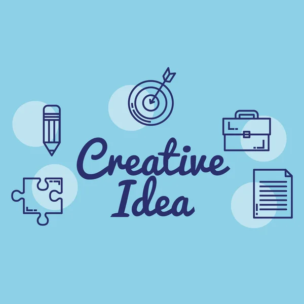 Creative ideas set icons — стоковый вектор