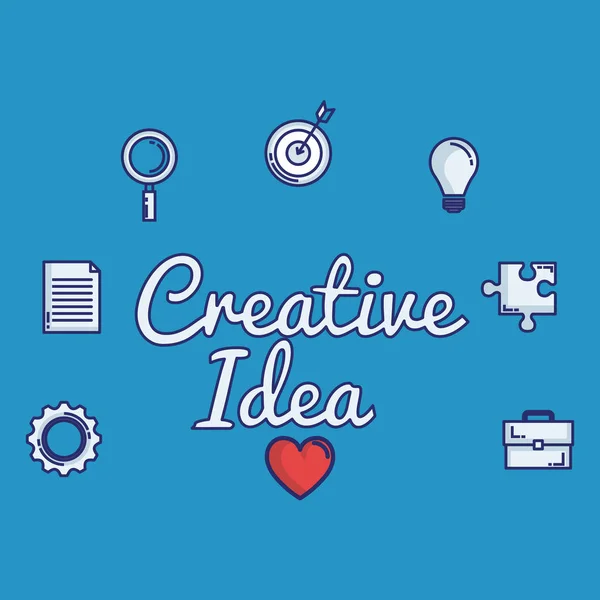 Kreatywne pomysły zestaw ikon — Wektor stockowy