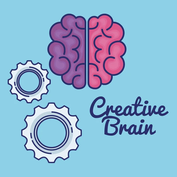 Creative brain idea concept — Stock Vector