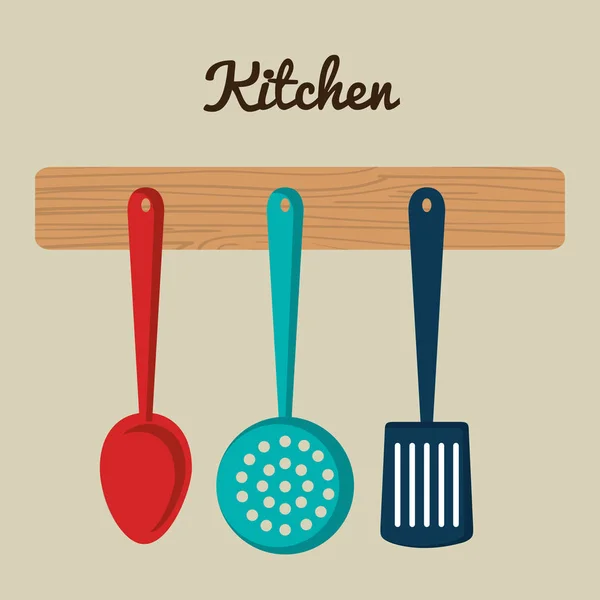 Couverts de cuisine pendaison icônes — Image vectorielle