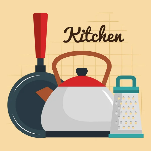 Küchenutensilien Ausrüstung Ikonen — Stockvektor