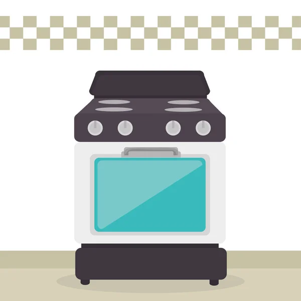 Kitchen oven appliance icon — Stock Vector