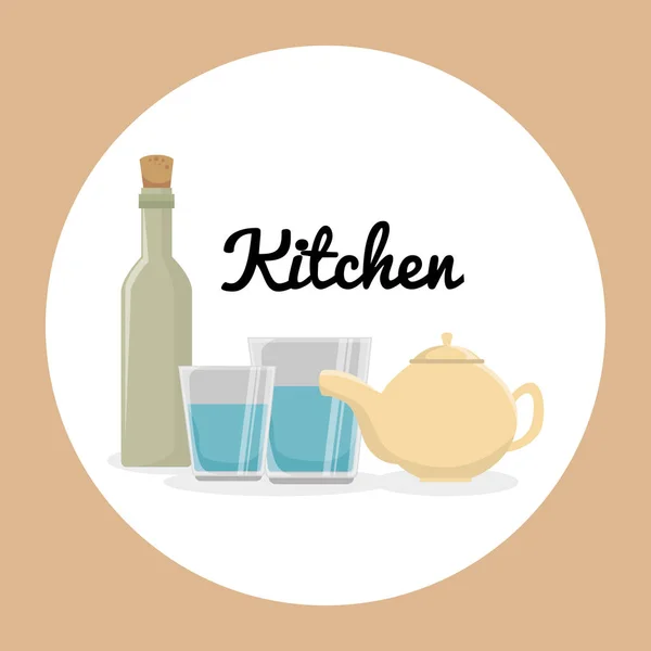 Ustensiles de cuisine équipement icônes — Image vectorielle