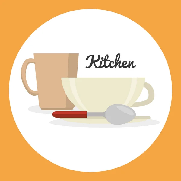 Mutfak mutfak eşyaları ekipman simgeler — Stok Vektör