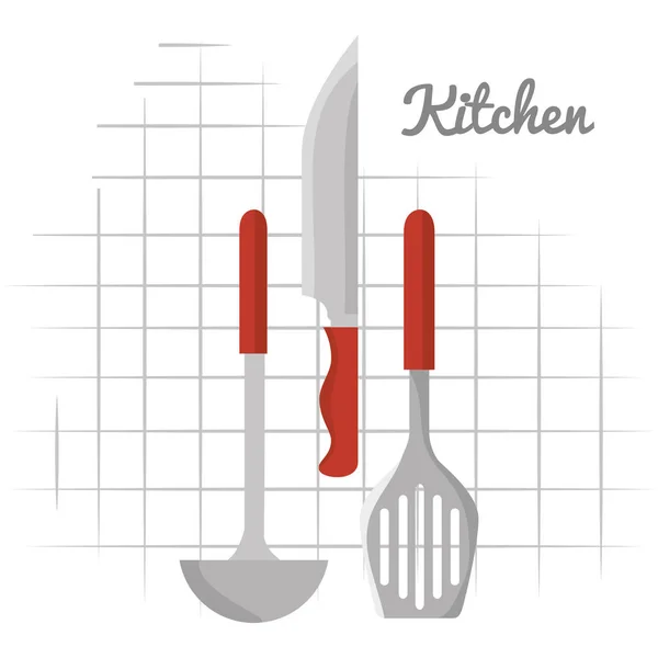 Cubiertos de cocina iconos colgantes — Vector de stock