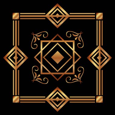 Art deco arka plan geometrik süsleme soyut