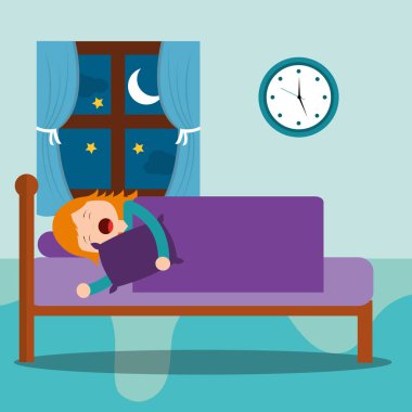 Genç kız yatakta uyurken sarılmak yastık geceleri