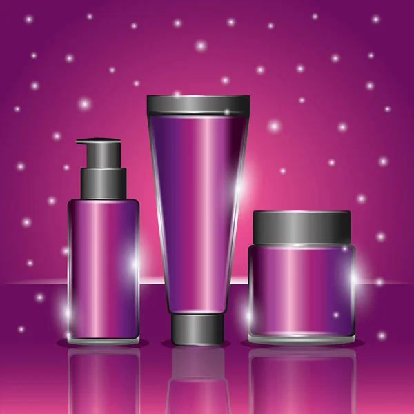 Cosmetics bottle skincare — Stock Vector